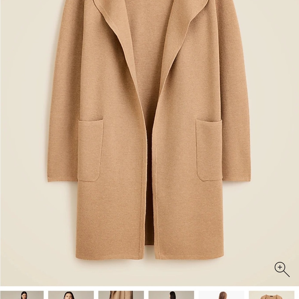 J. Crew Tan Midi Cardigan Sweater Knit